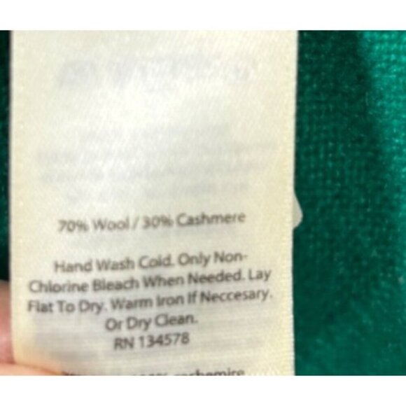 Vineyard Vines Green V-Neck Sweater Wool Cashmere S Womens - Picture 4 of 5